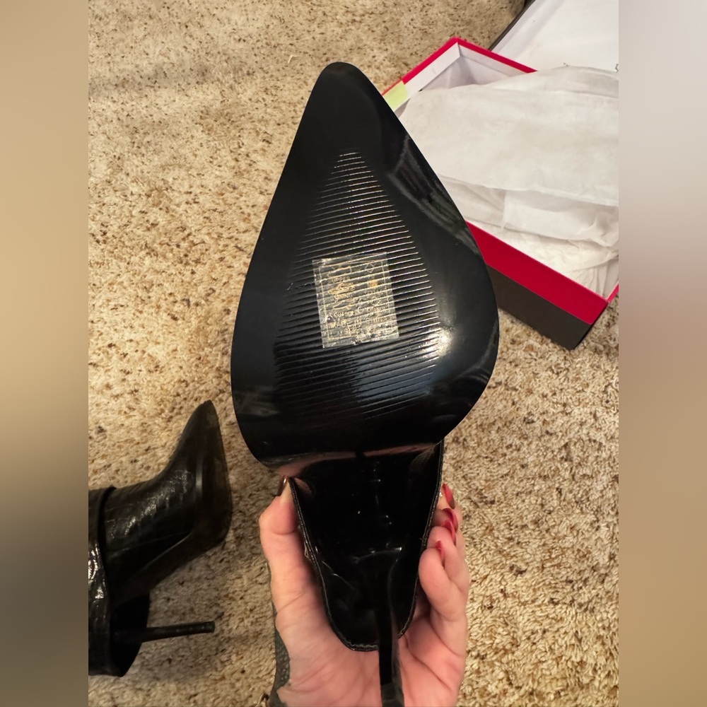 NEW Azalea Wang LeBlanc Stiletto Jeweled Western Bootie - Picture 6 of 10